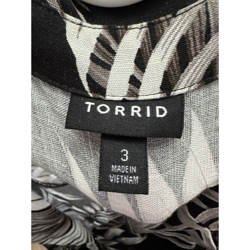 NWT Torrid Size 3X 3 Palm Leaves Mini Slub Dress C23 - Picture 8 of 10